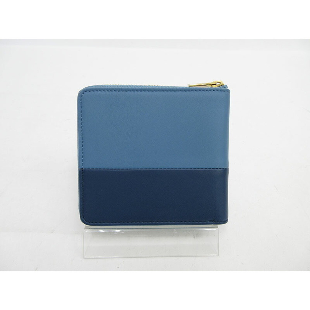 Celine Multi Function Zip Bi fold Wallet Blue - image 2